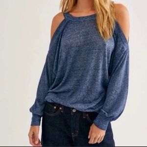 Michael Lauren Gray Skip Cold Shoulder Top Size Medium